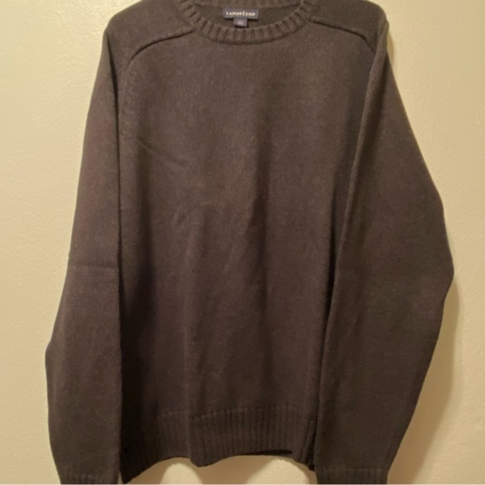 Lands’End Sweater Mens Size Large 42-44 Pullover Baumwolle Warmth‎ Heavy Chunky